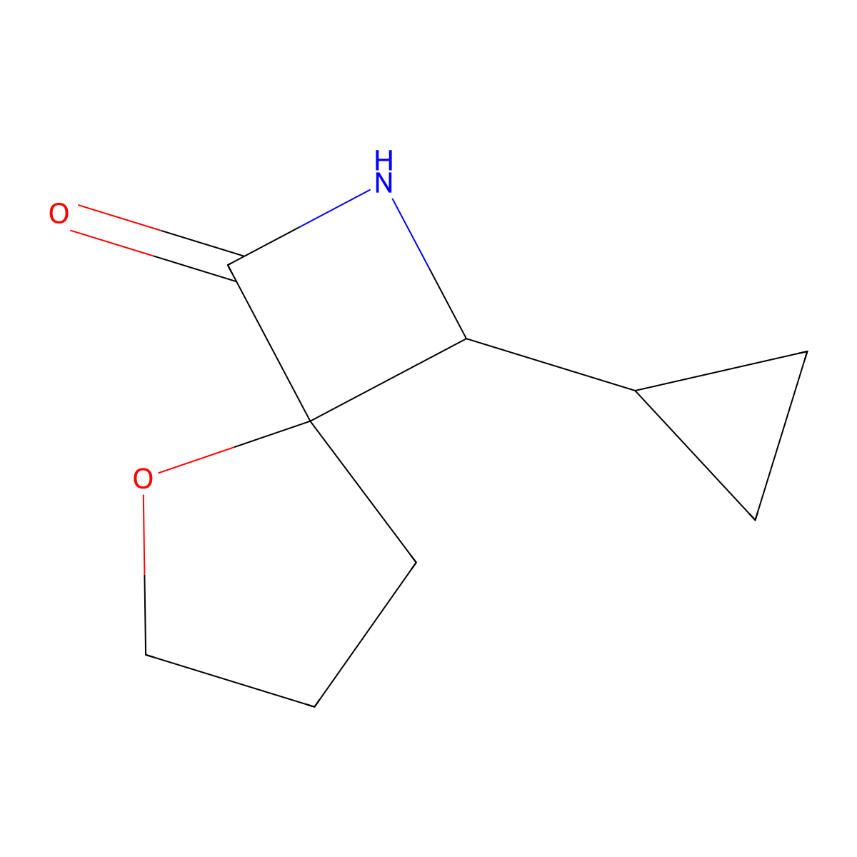 3-Cyclopropyl-5-oxa-2-azaspiro[3.4]octan-1-one molecular structure, CAS 1820687-31-7