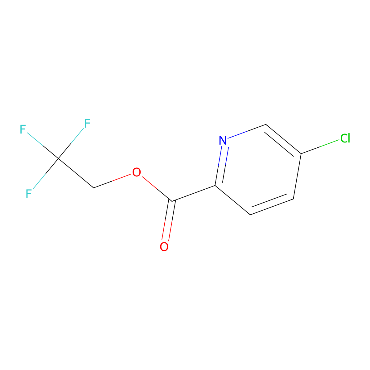 2,2,2-Trifluoroethyl 5-chloropyridine-2-carboxylate molecular structure, CAS 1820687-46-4