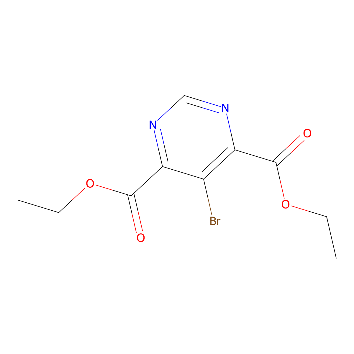 Diethyl 5-Bromopyrimidine-4,6-dicarboxylate molecular structure, CAS 1820687-49-7