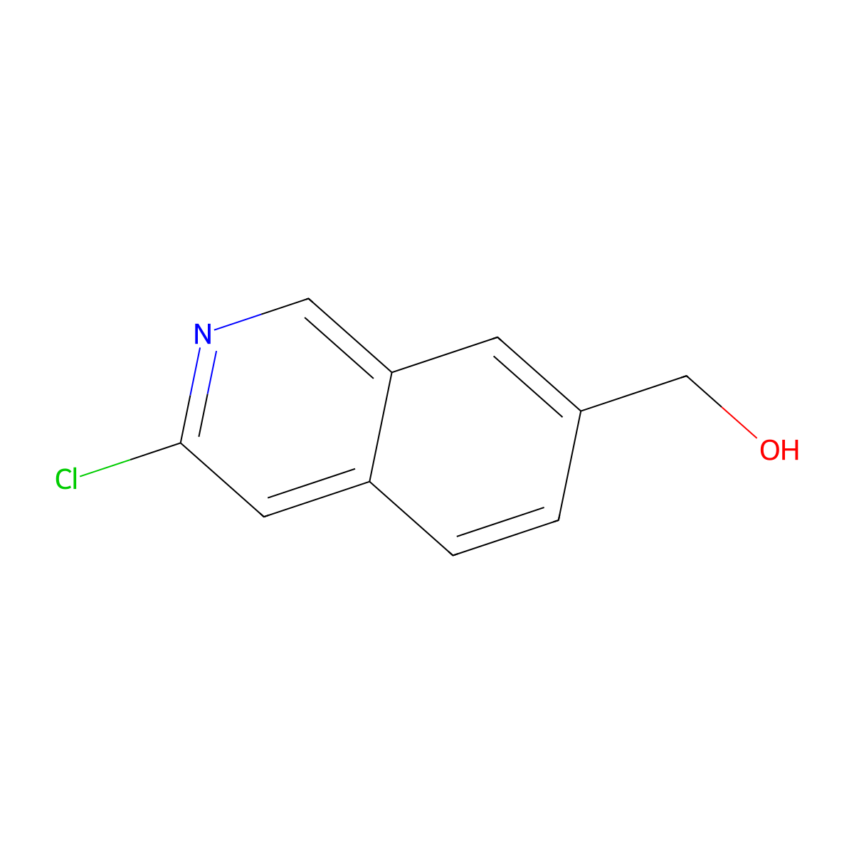 (3-Chloroisoquinolin-7-yl)methanol molecular structure, CAS 1820687-50-0