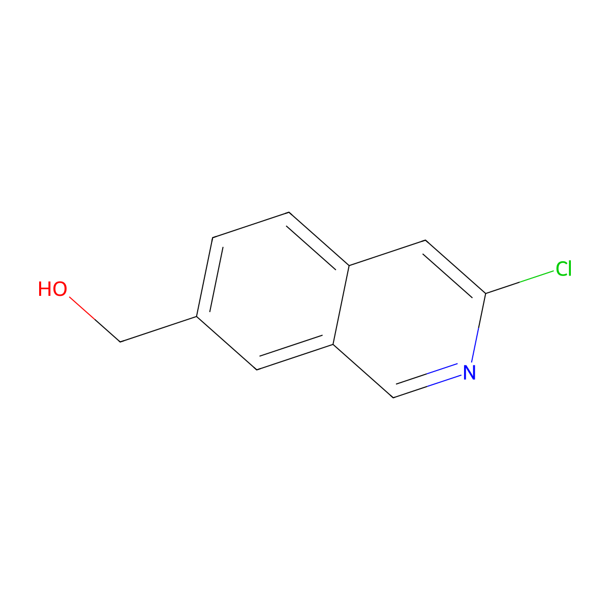 (3-Chloroisoquinolin-7-yl)methanol molecular structure, CAS 1820687-50-0