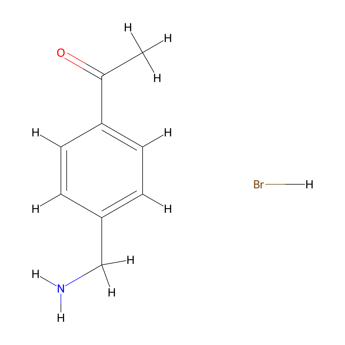 1-(4-(Aminomethyl)phenyl)ethan-1-one hydrobromide molecular structure, CAS 1820687-56-6