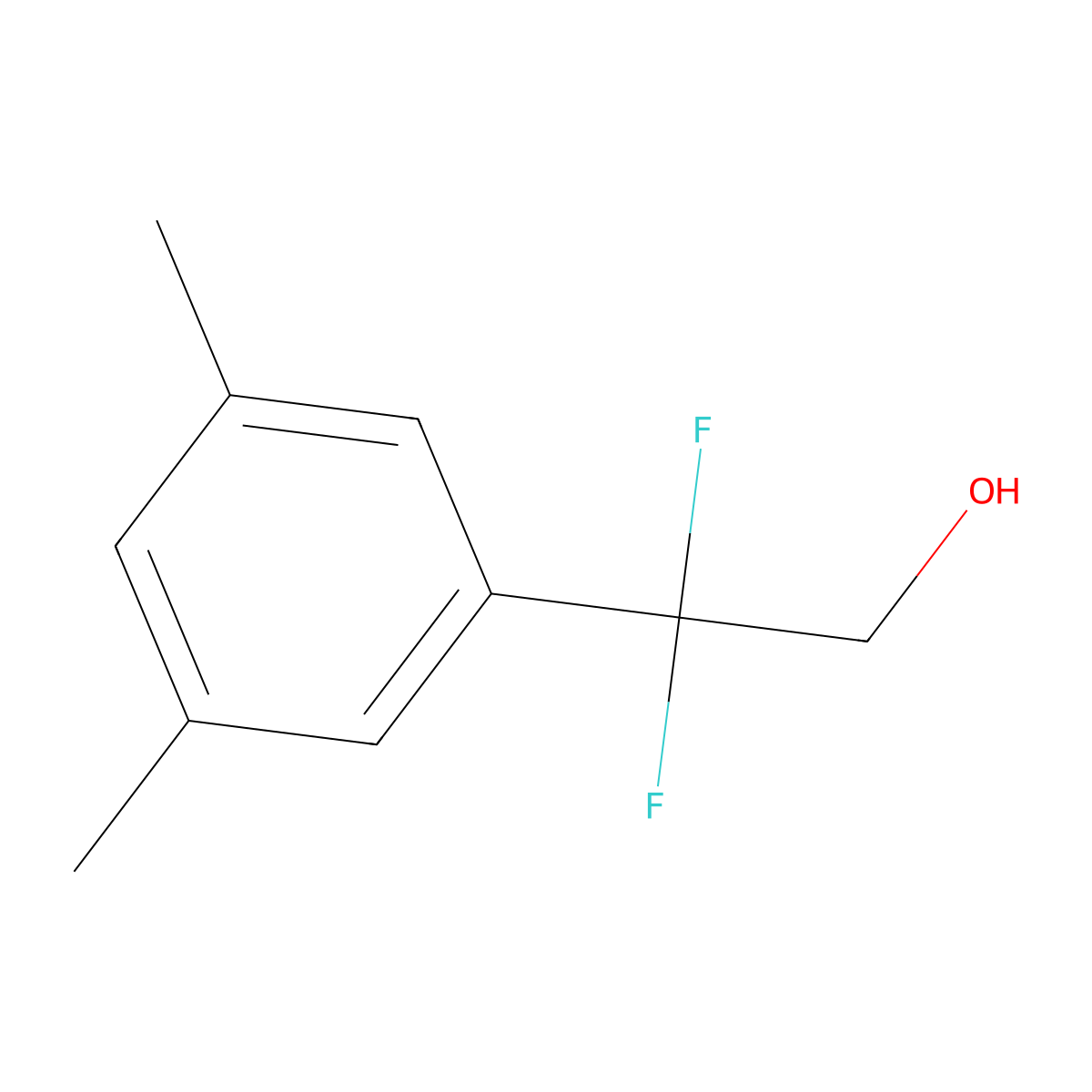 2-(3,5-Dimethylphenyl)-2,2-difluoroethan-1-ol molecular structure, CAS 1820687-72-6