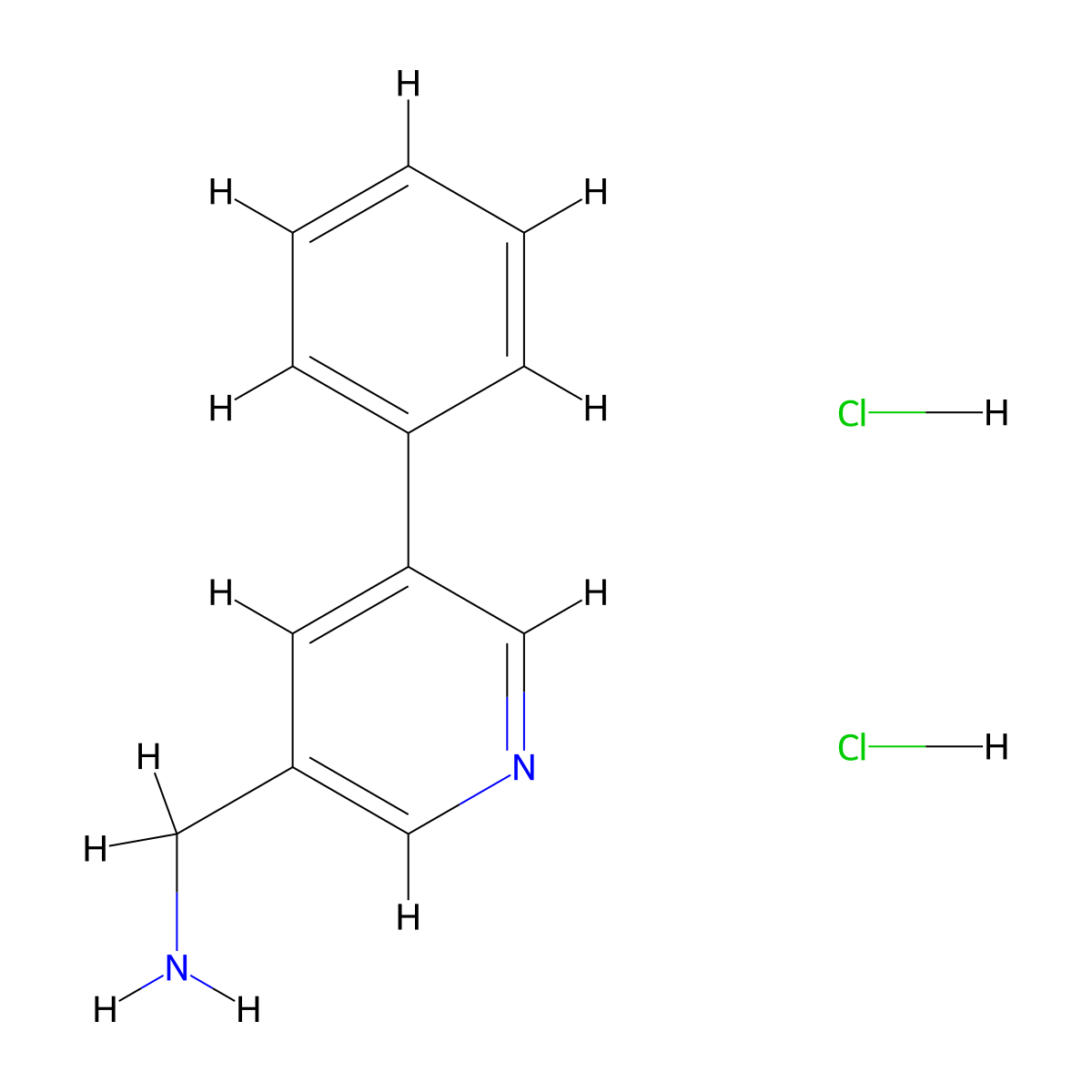 (5-Phenylpyridin-3-yl)methanamine dihydrochloride molecular structure, CAS 1820687-78-2
