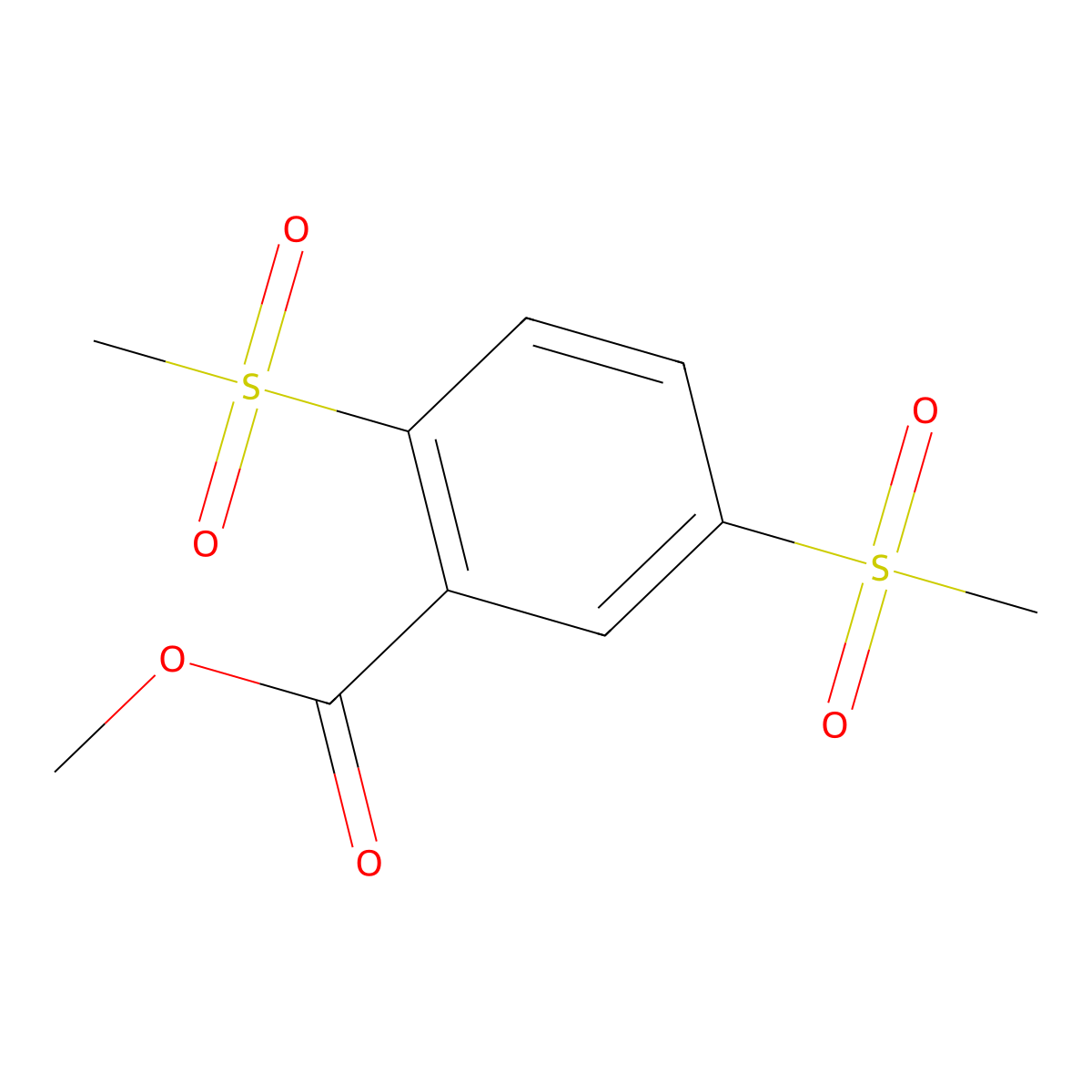 Methyl 2,5-bis(methylsulfonyl)benzoate molecular structure, CAS 1820687-93-1