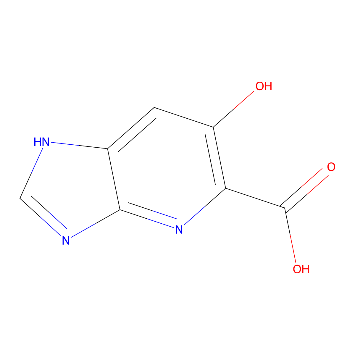 6-hydroxy-3H-imidazo[4,5-b]pyridine-5-carboxylic acid molecular structure, CAS 1820703-19-2