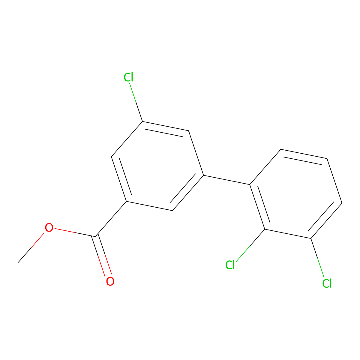 Methyl 3-chloro-5-(2,3-dichlorophenyl)benzoate molecular structure, CAS 1820703-24-9