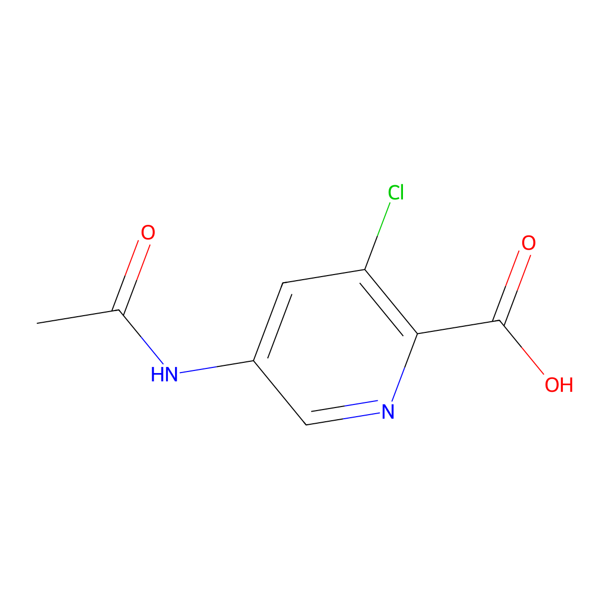 5-Acetamido-3-chloropicolinic acid molecular structure, CAS 1820703-51-2