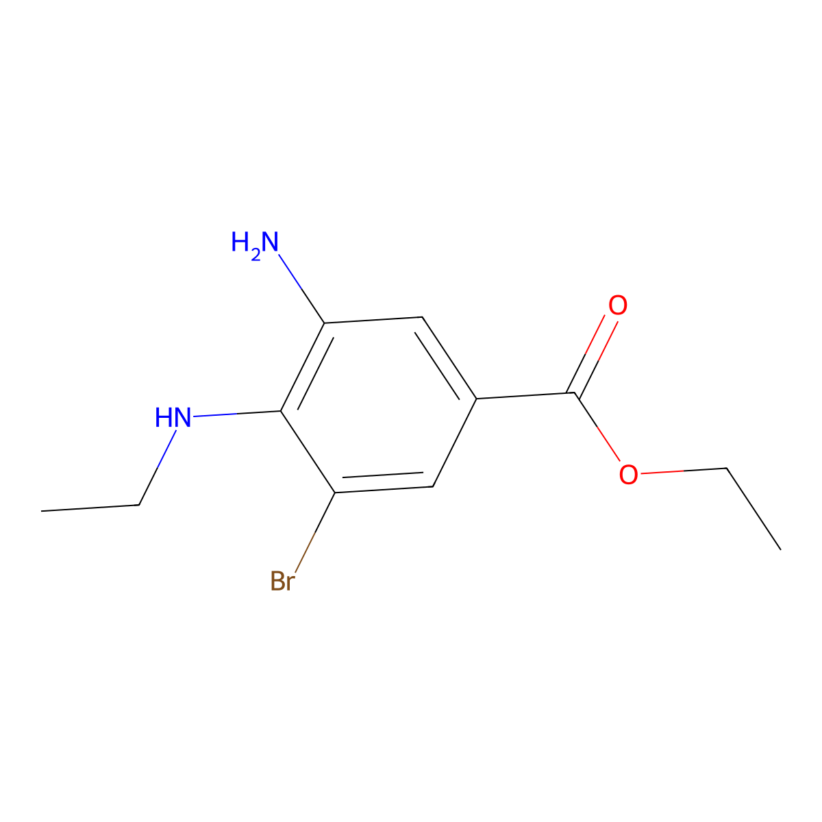 Ethyl 3-amino-5-bromo-4-(ethylamino)benzoate molecular structure, CAS 1820703-78-3