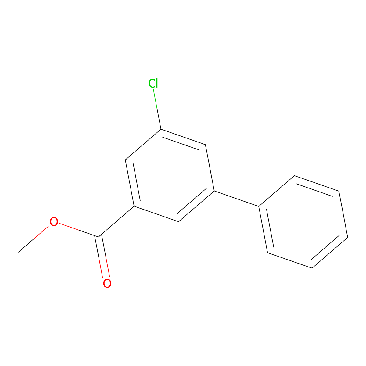 Methyl 3-chloro-5-phenylbenzoate molecular structure, CAS 1820703-81-8