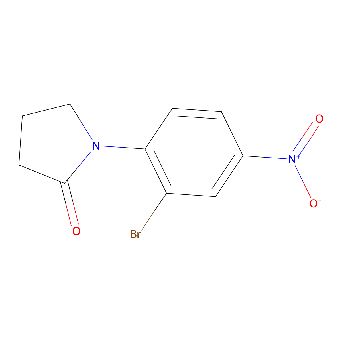 1-(2-Bromo-4-nitrophenyl)pyrrolidin-2-one molecular structure, CAS 1820703-94-3