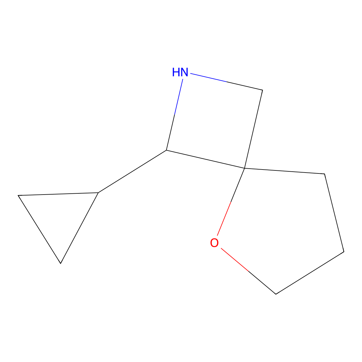 1-Cyclopropyl-5-oxa-2-azaspiro(3.4)octane molecular structure, CAS 1820704-03-7