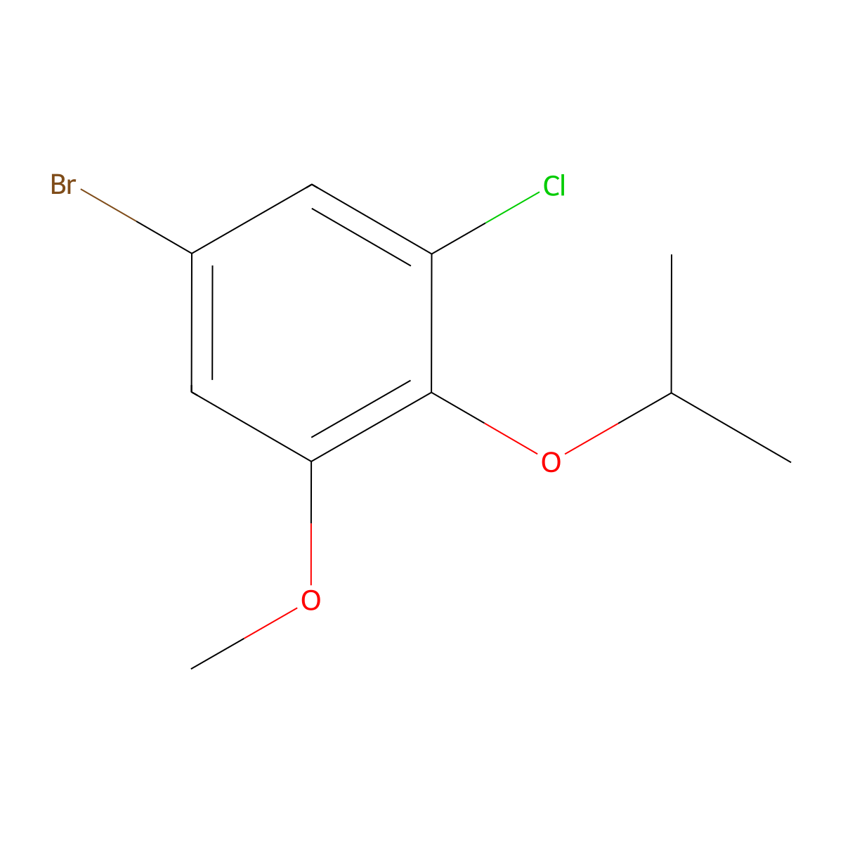 5-Bromo-3-chloro-2-isopropoxyanisole molecular structure, CAS 1820704-04-8