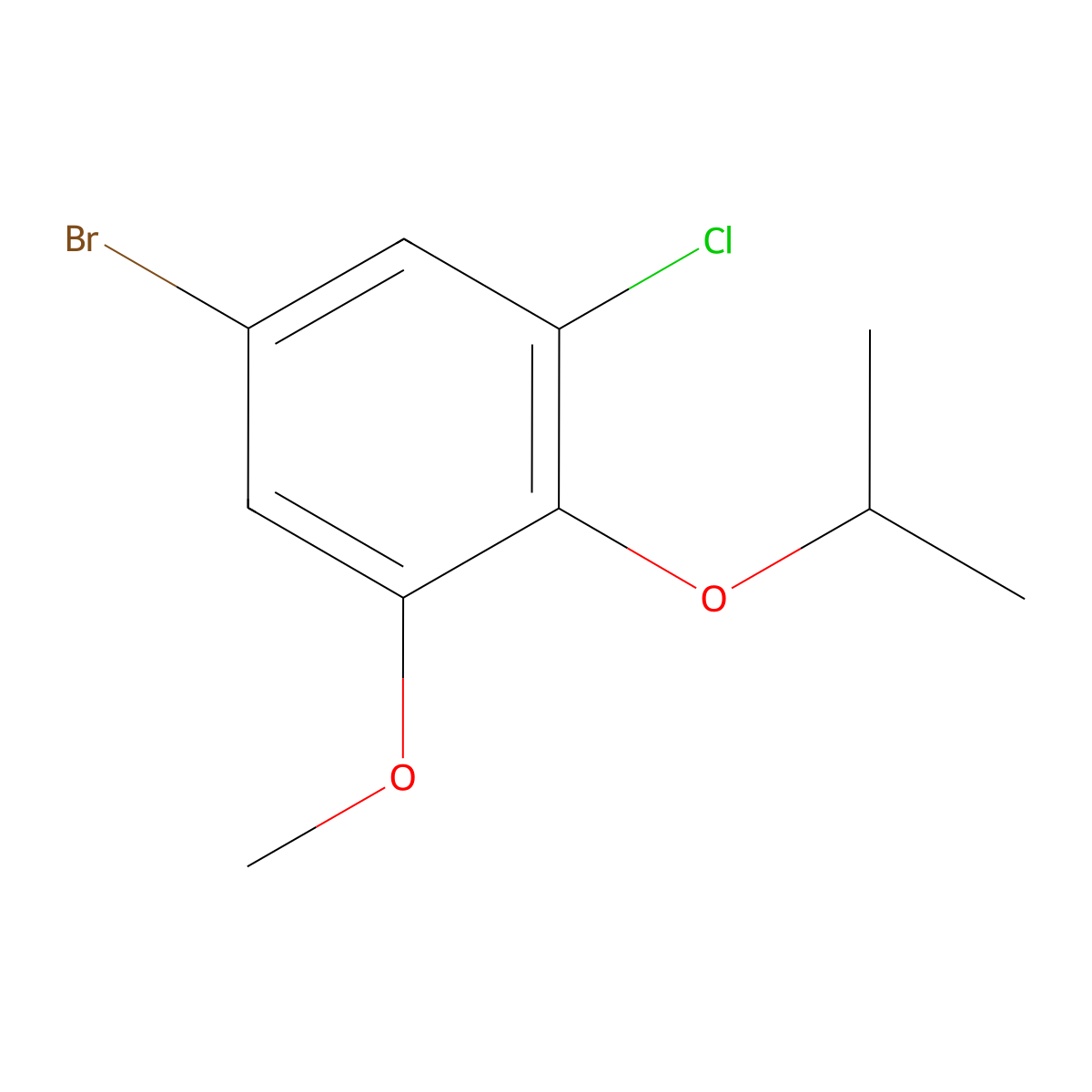 5-Bromo-3-chloro-2-isopropoxyanisole molecular structure, CAS 1820704-04-8