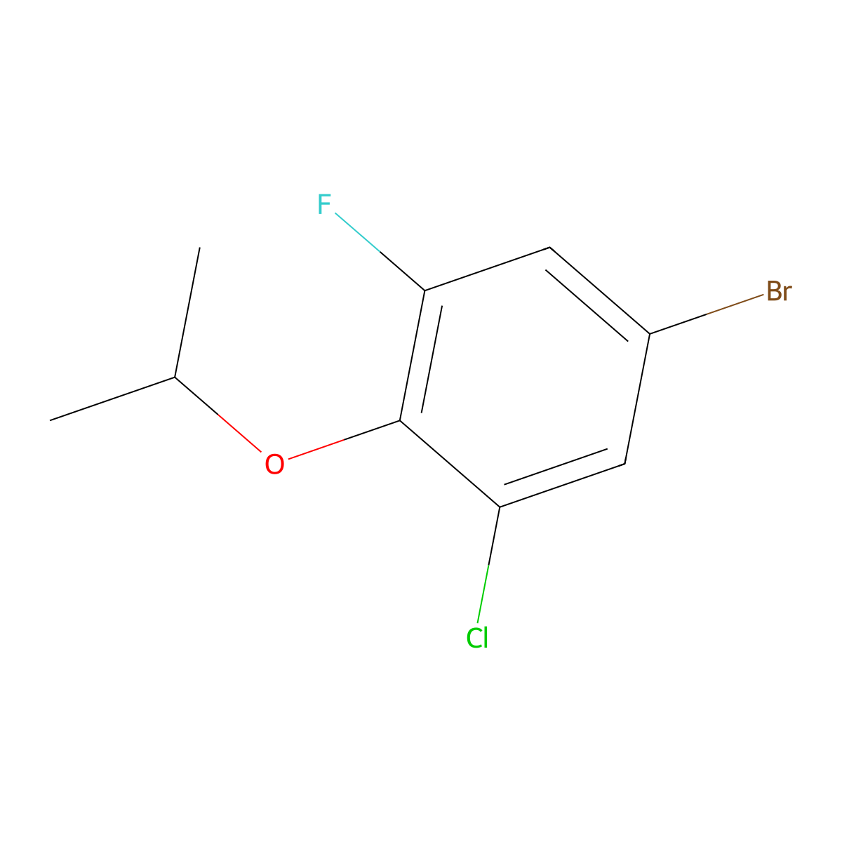5-Bromo-1-chloro-3-fluoro-2-isopropoxybenzene molecular structure, CAS 1820704-11-7