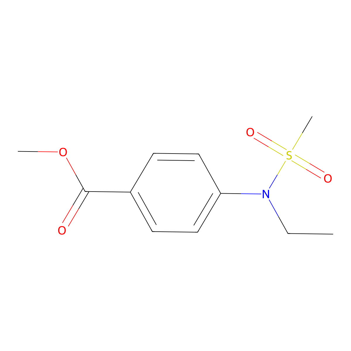 Methyl 4-(N-ethylmethanesulfonamido)benzoate molecular structure, CAS 1820704-15-1