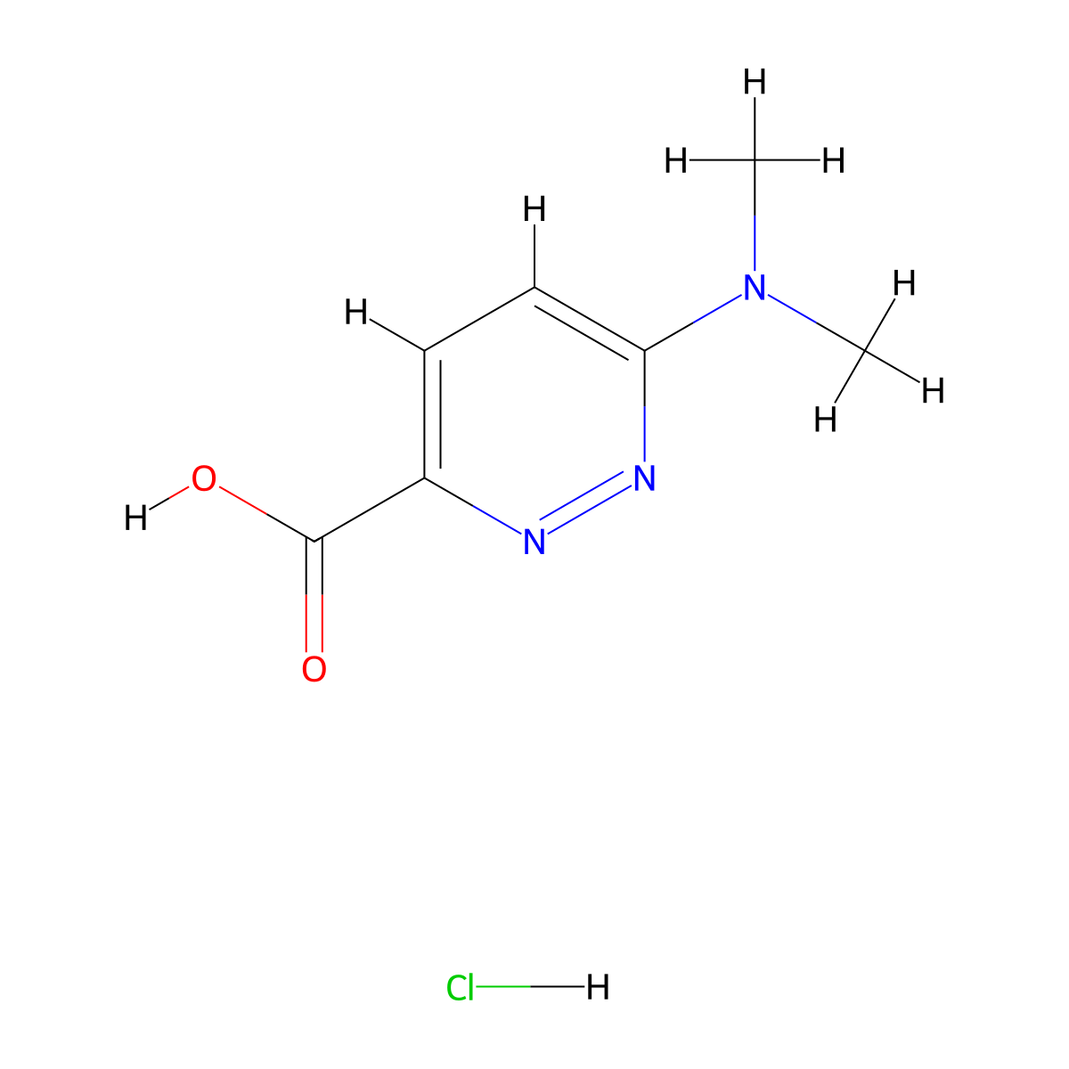 6-(Dimethylamino)pyridazine-3-carboxylic acid hydrochloride molecular structure, CAS 1820704-18-4