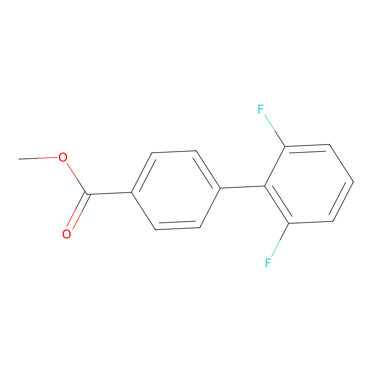 Methyl 4-(2,6-difluorophenyl)benzoate molecular structure, CAS 1820704-20-8