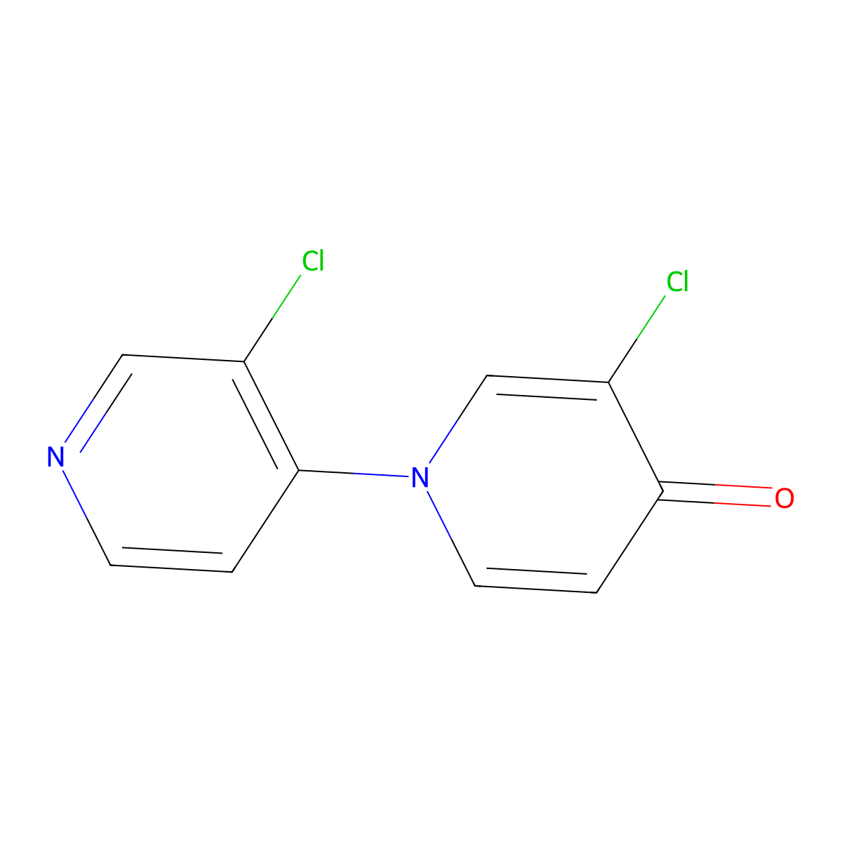 3-Chloro-1-(3-chloropyridin-4-yl)pyridin-4-one molecular structure, CAS 1820704-50-4