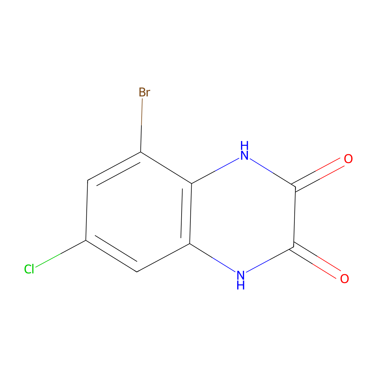 5-Bromo-7-chloroquinoxaline-2,3(1H,4H)-dione molecular structure, CAS 1820704-76-4