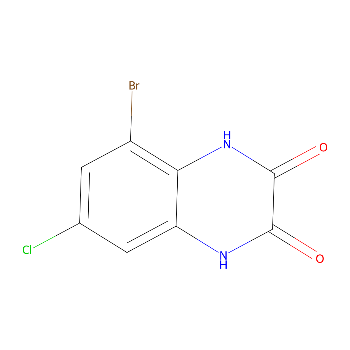 5-Bromo-7-chloroquinoxaline-2,3(1H,4H)-dione molecular structure, CAS 1820704-76-4