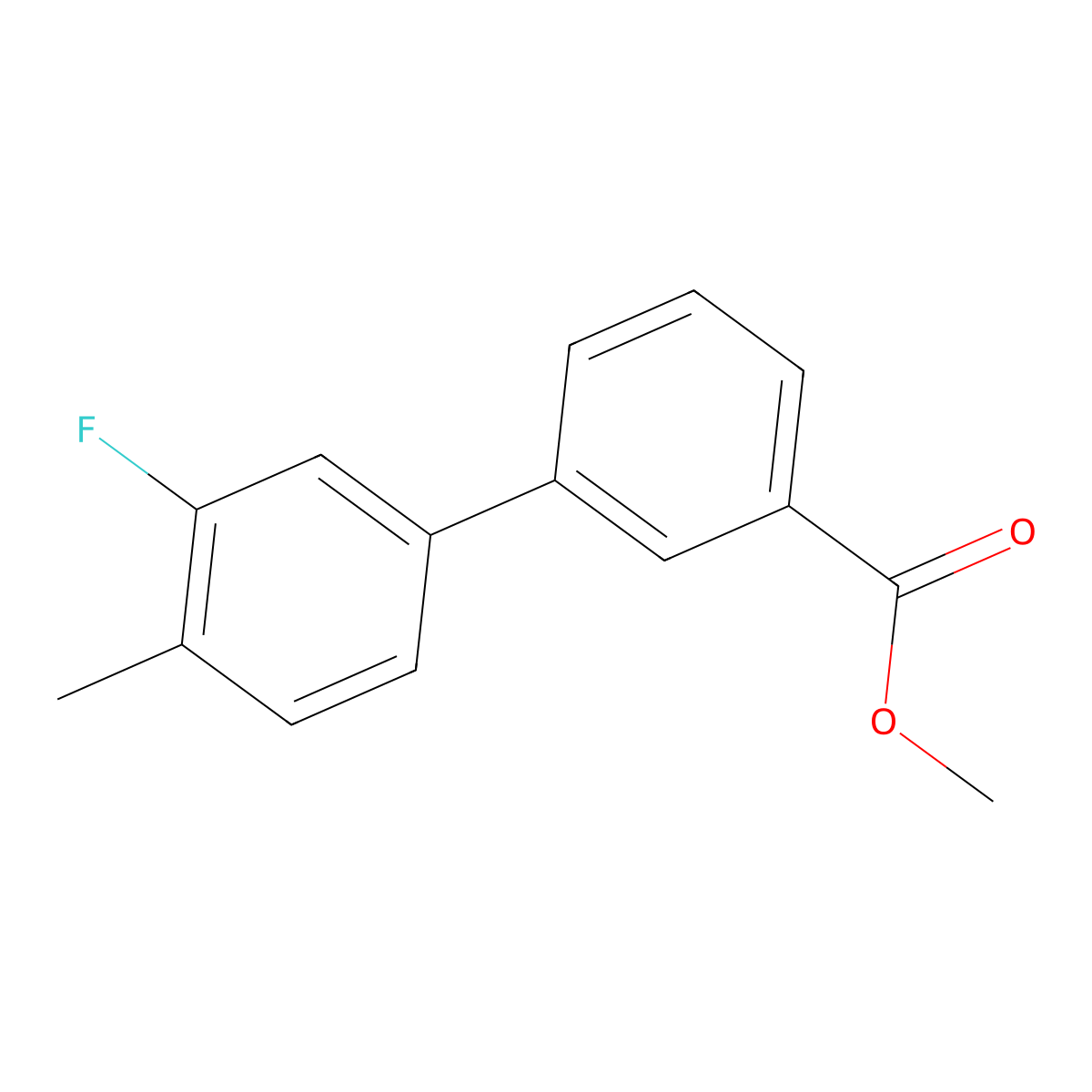 Methyl 3-(3-fluoro-4-methylphenyl)benzoate molecular structure, CAS 1820704-91-3