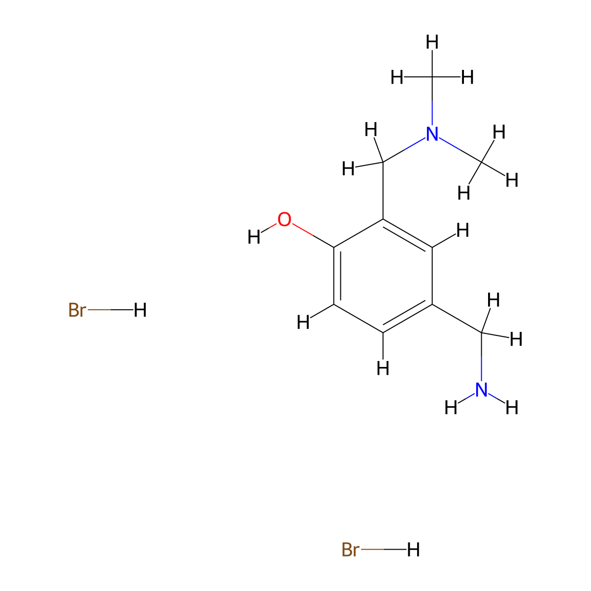 4-(Aminomethyl)-2-((dimethylamino)methyl)phenol dihydrobromide molecular structure, CAS 1820704-99-1