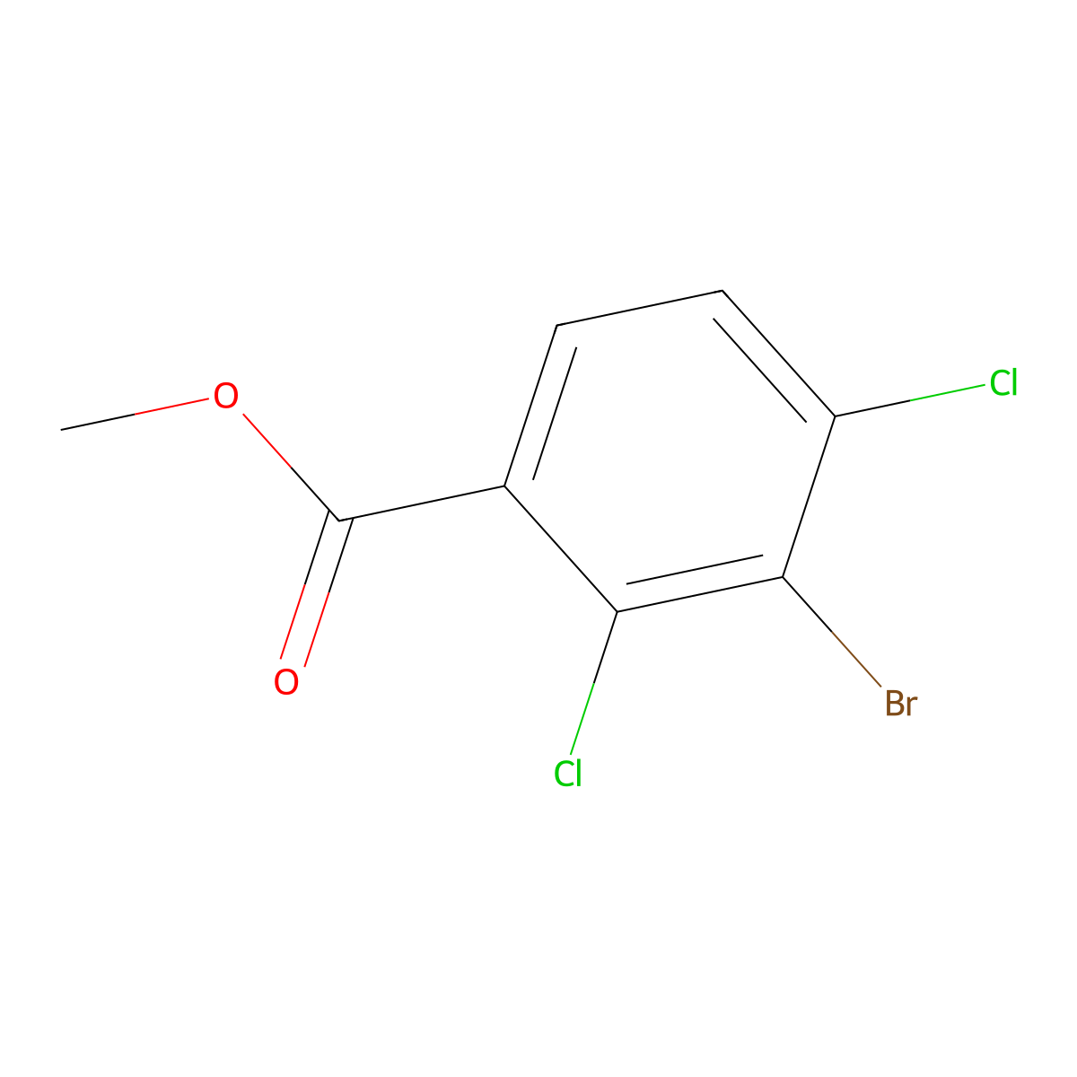 Methyl 3-bromo-2,4-dichlorobenzoate molecular structure, CAS 1820705-16-5
