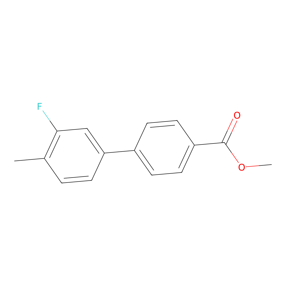 Methyl 4-(3-fluoro-4-methylphenyl)benzoate molecular structure, CAS 1820705-23-4