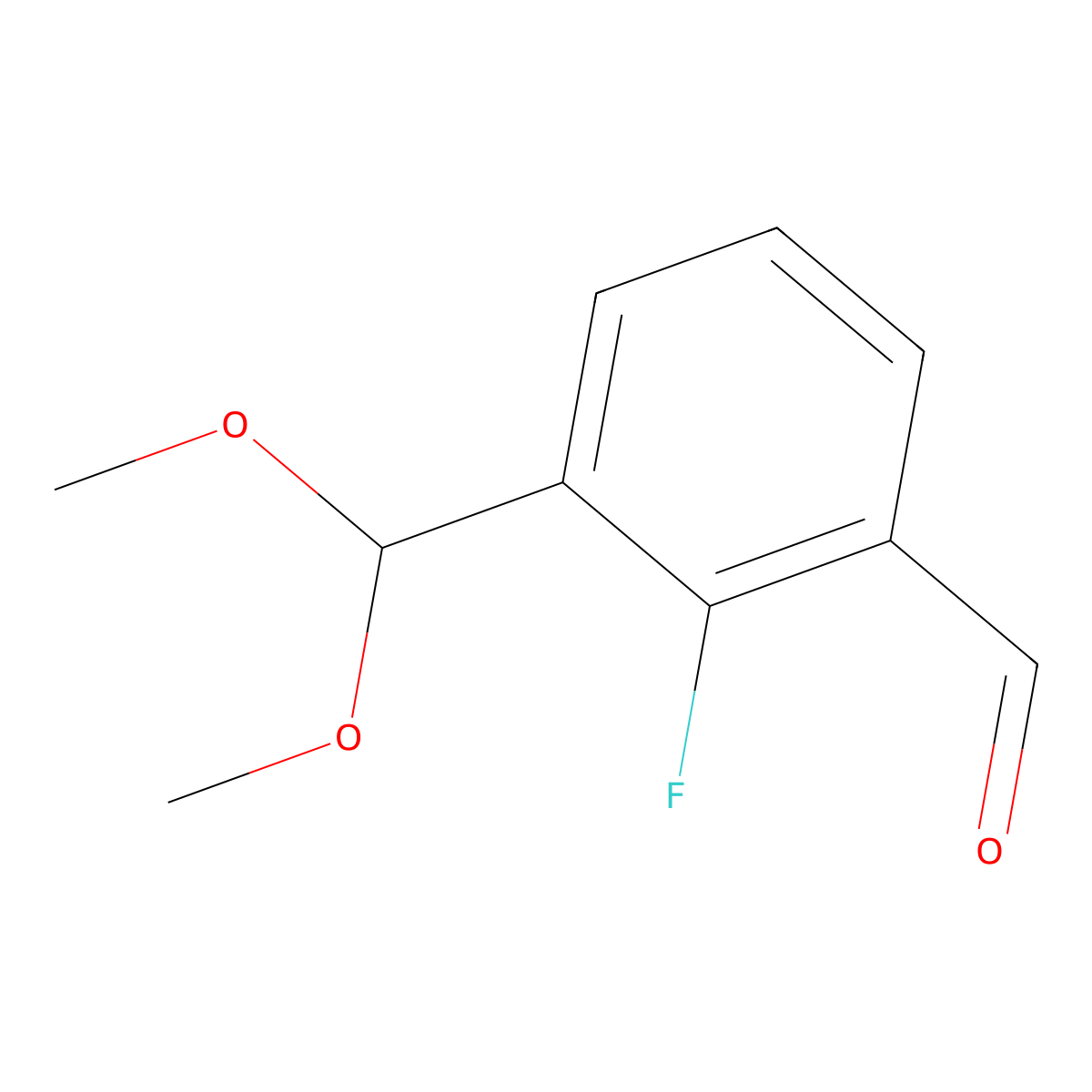 3-(Dimethoxymethyl)-2-fluorobenzaldehyde molecular structure, CAS 1820705-34-7