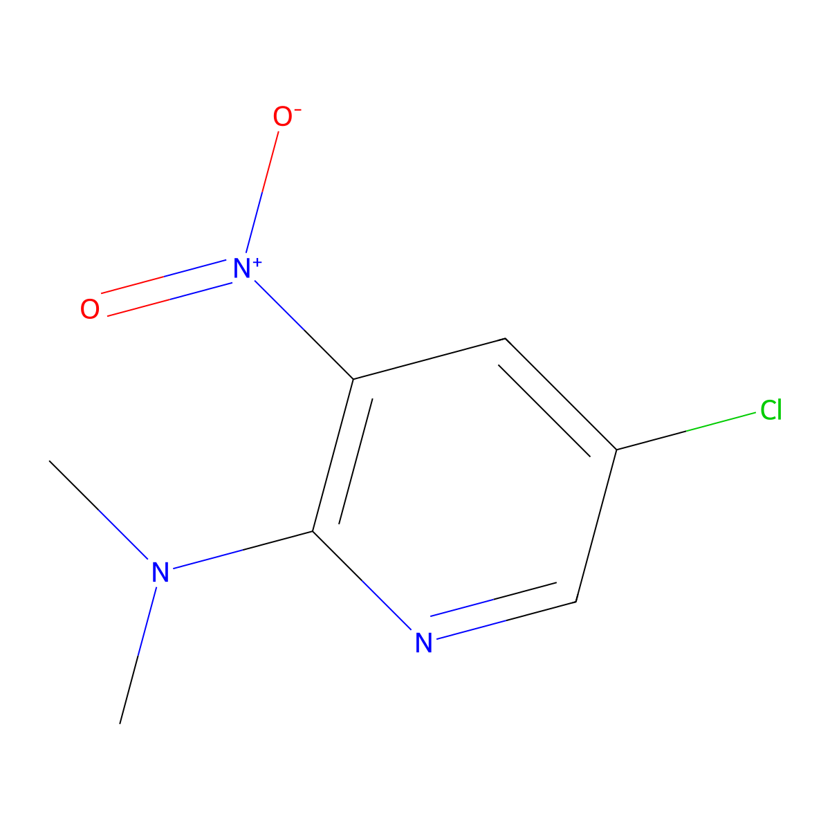 5-Chloro-N,N-dimethyl-3-nitropyridin-2-amine molecular structure, CAS 1820705-93-8