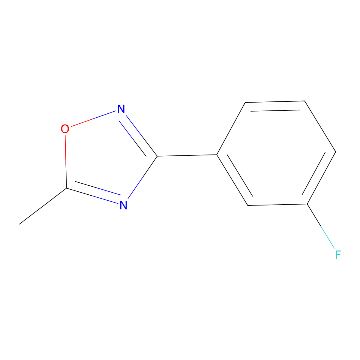 3-(3-Fluorophenyl)-5-methyl-1,2,4-oxadiazole molecular structure, CAS 1820706-17-9