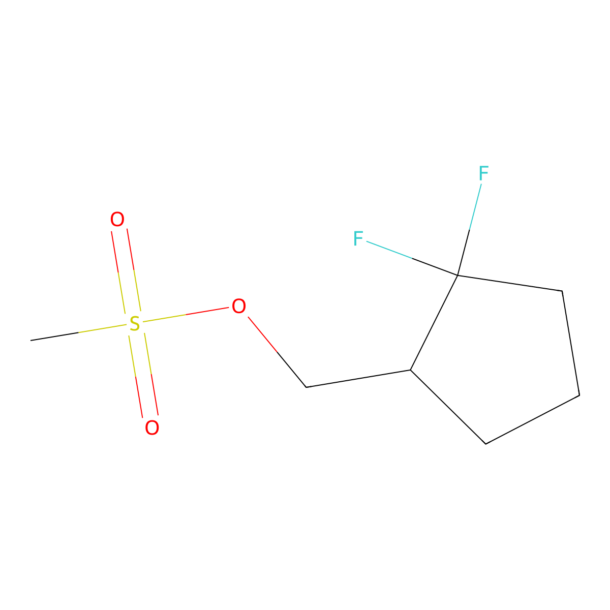 (2,2-Difluorocyclopentyl)methyl methanesulfonate molecular structure, CAS 1820706-46-4
