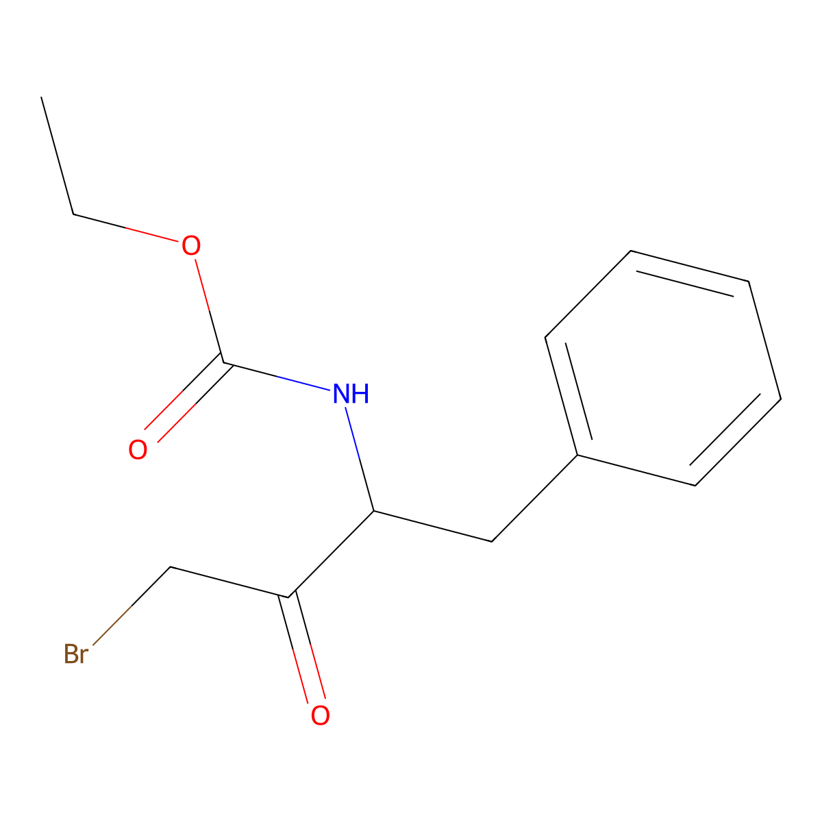 ethyl N-(4-bromo-3-oxo-1-phenylbutan-2-yl)carbamate molecular structure, CAS 1820706-53-3