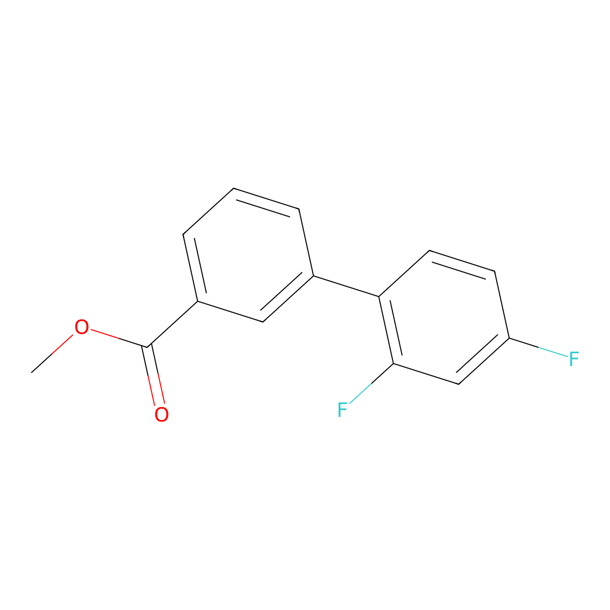 Methyl 3-(2,4-difluorophenyl)benzoate molecular structure, CAS 1820706-66-8