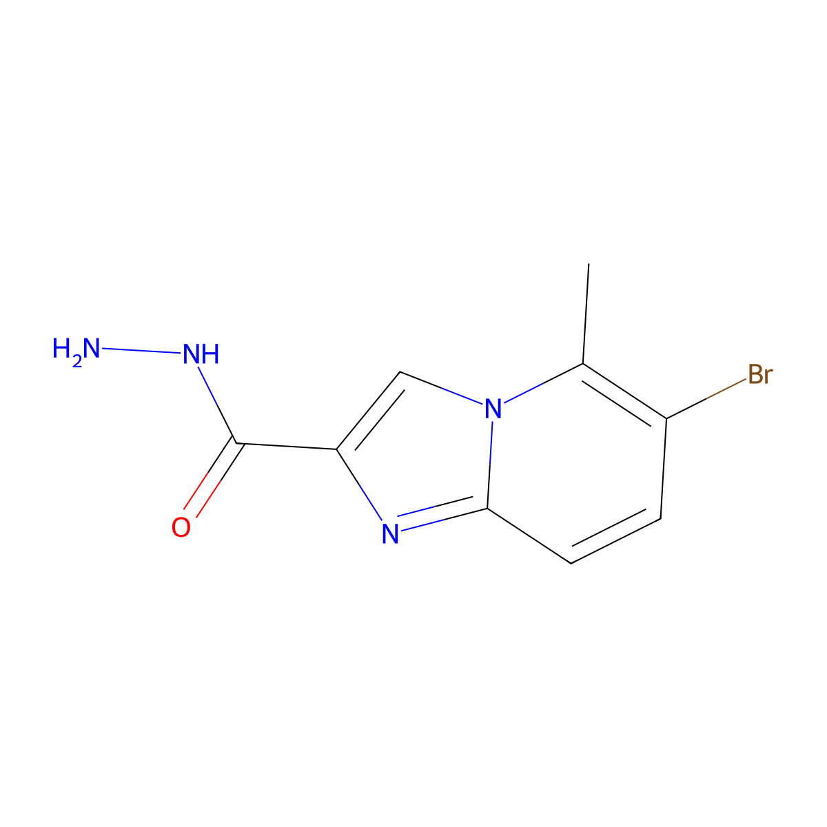 6-Bromo-5-methylimidazo[1,2-a]pyridine-2-carbohydrazide molecular structure, CAS 1820706-68-0