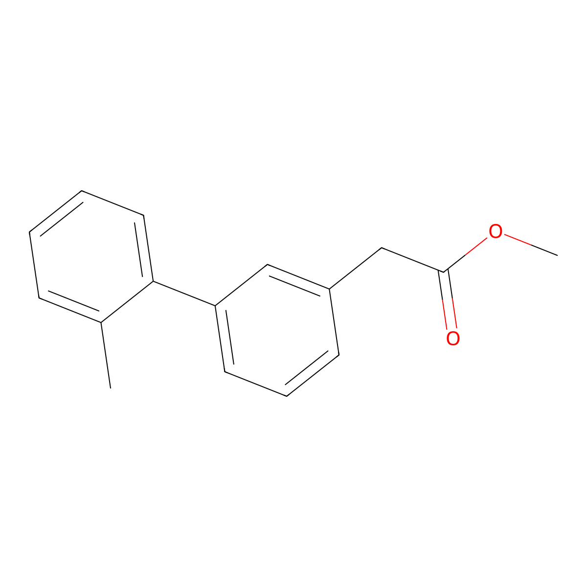 Methyl 2-[3-(2-methylphenyl)phenyl]acetate molecular structure, CAS 1820706-84-0