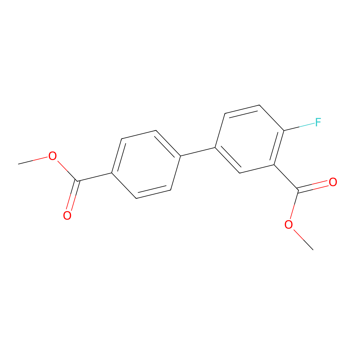 Methyl 2-fluoro-5-[4-(methoxycarbonyl)phenyl]benzoate molecular structure, CAS 1820706-97-5