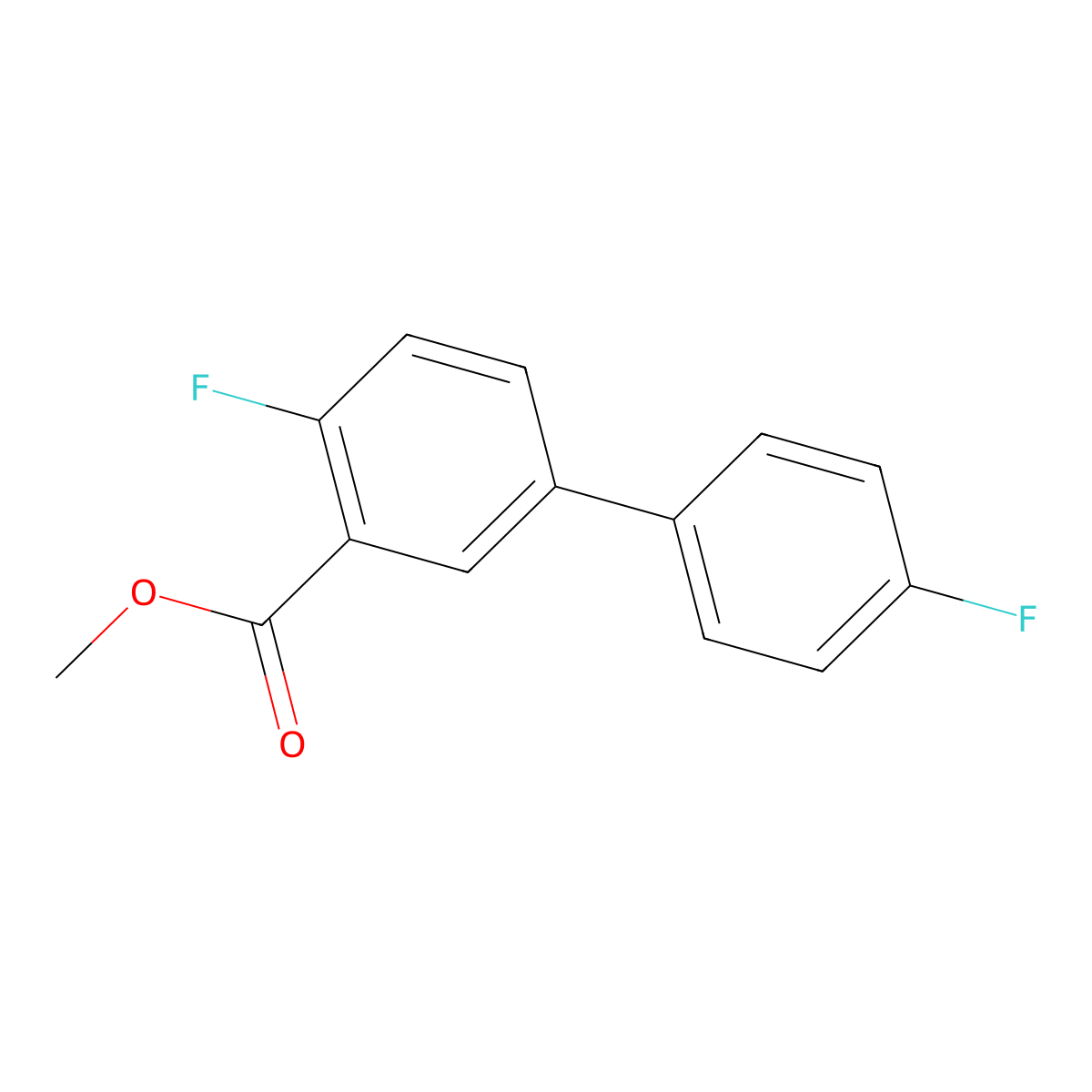 Methyl 2-fluoro-5-(4-fluorophenyl)benzoate molecular structure, CAS 1820707-00-3