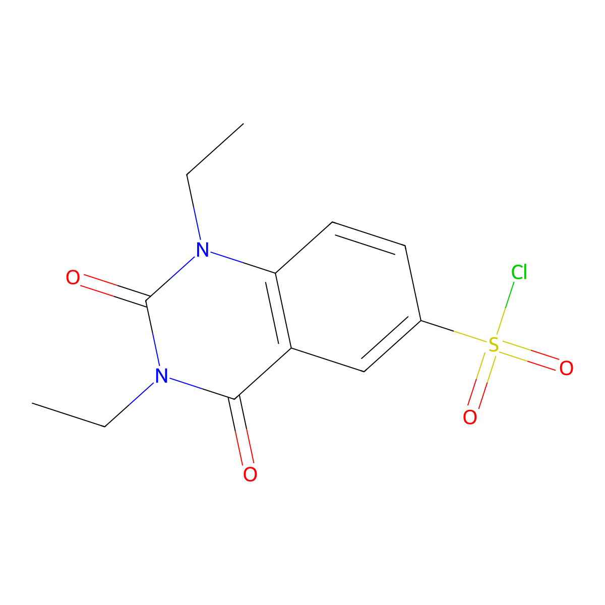 1,3-Diethyl-2,4-dioxo-1,2,3,4-tetrahydroquinazoline-6-sulfonyl chloride molecular structure, CAS 1820707-02-5