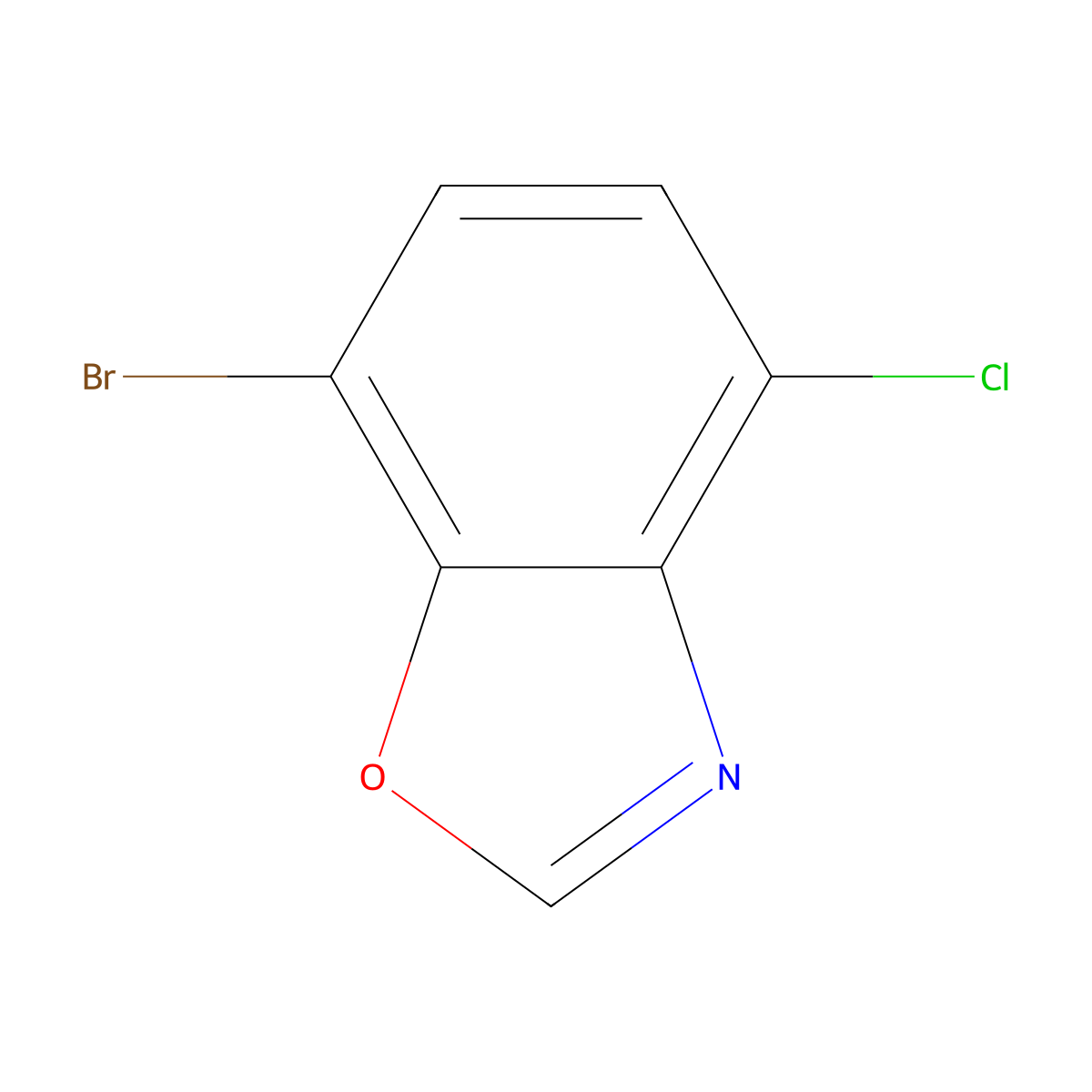 7-Bromo-4-chloro-1,3-benzoxazole molecular structure, CAS 1820707-32-1