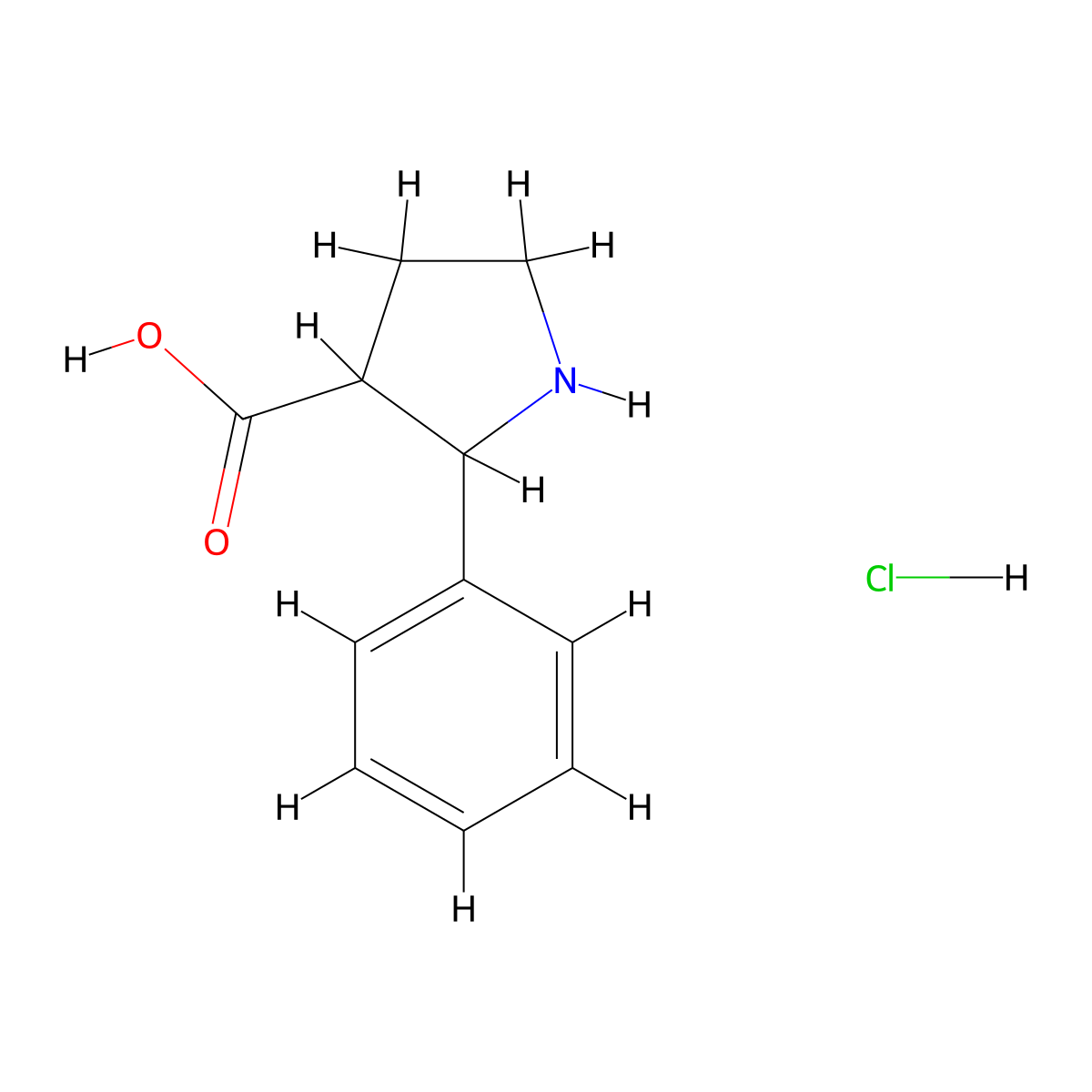 2-Phenylpyrrolidine-3-carboxylic acid hydrochloride molecular structure, CAS 1820707-40-1