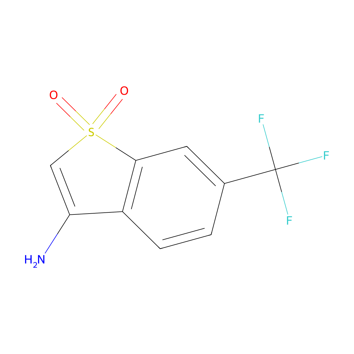 3-Amino-6-(trifluoromethyl)benzo[b]thiophene 1,1-dioxide molecular structure, CAS 1820707-54-7