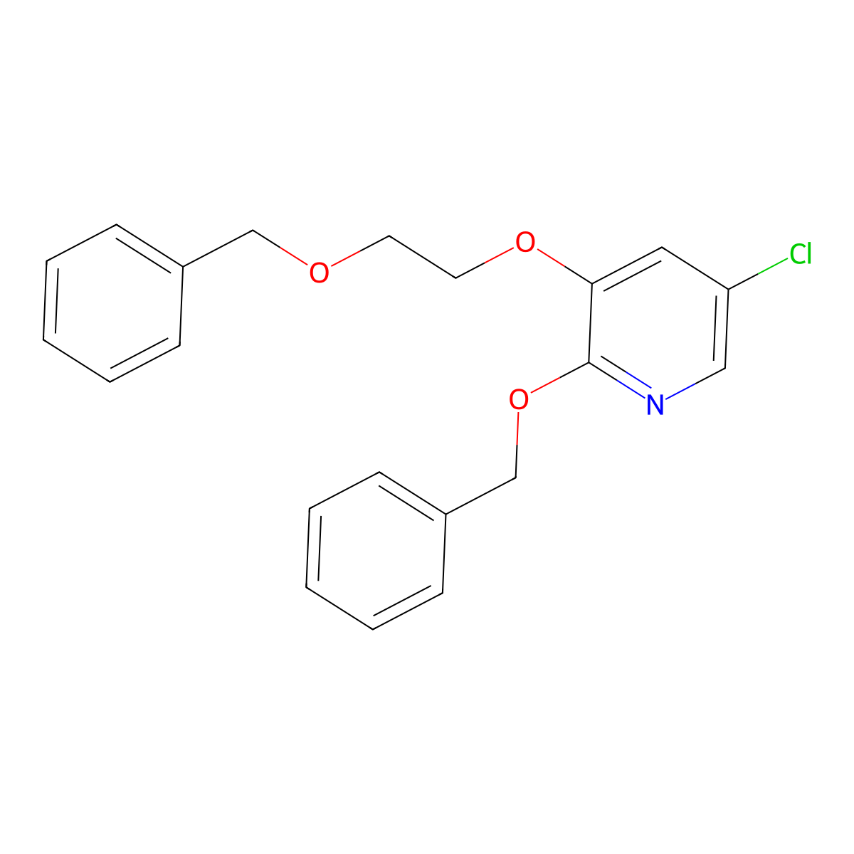 2-(Benzyloxy)-3-[2-(benzyloxy)ethoxy]-5-chloropyridine molecular structure, CAS 1820707-55-8