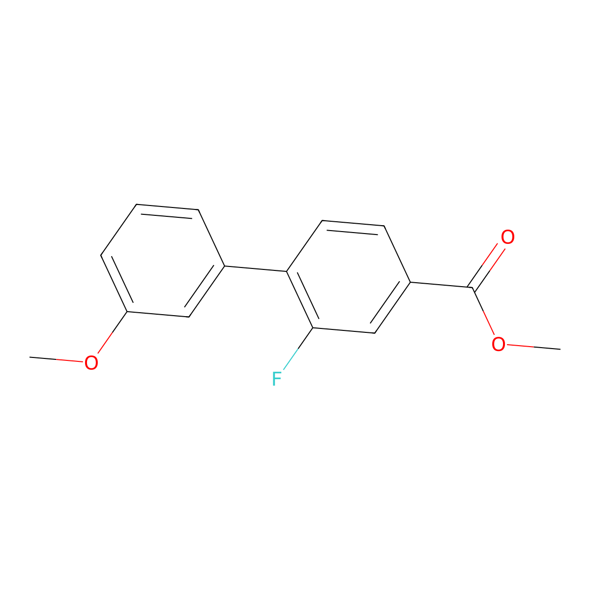Methyl 3-fluoro-4-(3-methoxyphenyl)benzoate molecular structure, CAS 1820707-58-1