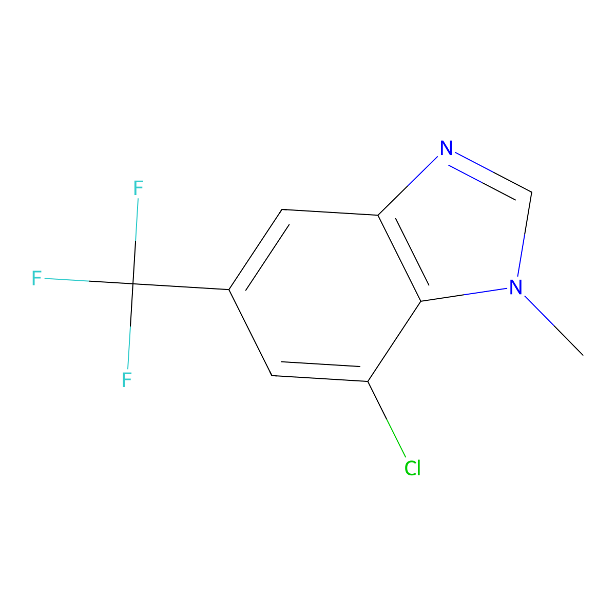 7-Chloro-1-methyl-5-(trifluoromethyl)benzimidazole molecular structure, CAS 1820707-60-5