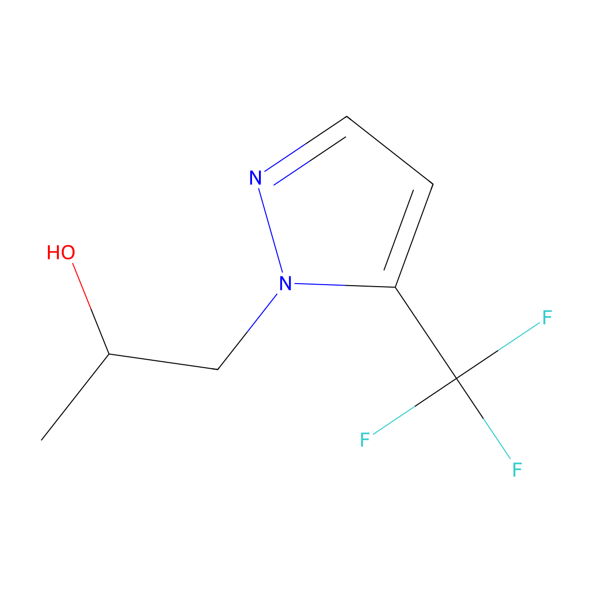 1-[5-(Trifluoromethyl)pyrazol-1-YL]propan-2-OL molecular structure, CAS 1820707-72-9