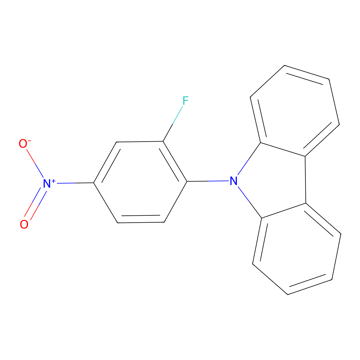9-(2-Fluoro-4-nitrophenyl)-9H-carbazole molecular structure, CAS 1820707-91-2