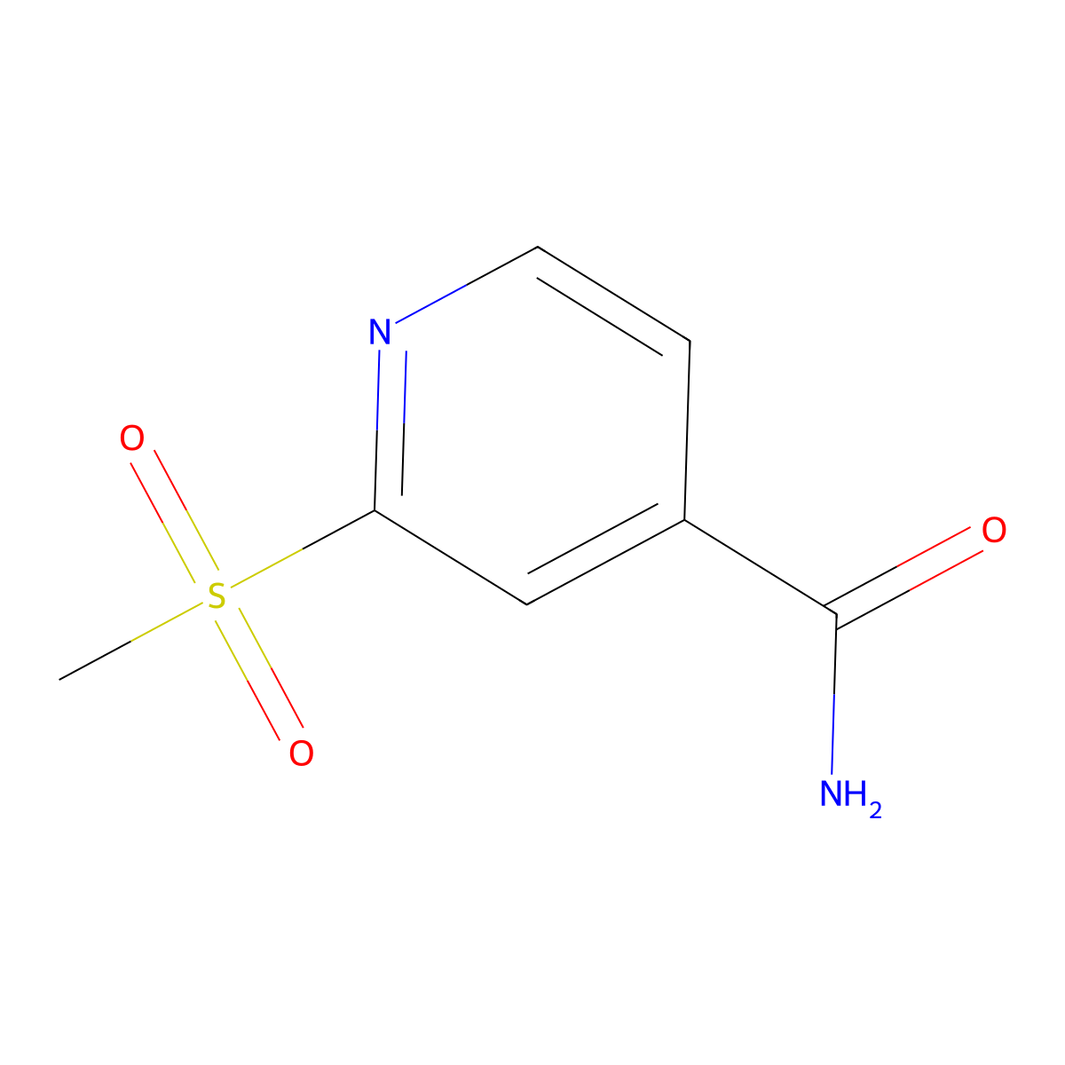 2-(Methylsulfonyl)isonicotinamide molecular structure, CAS 1820707-92-3