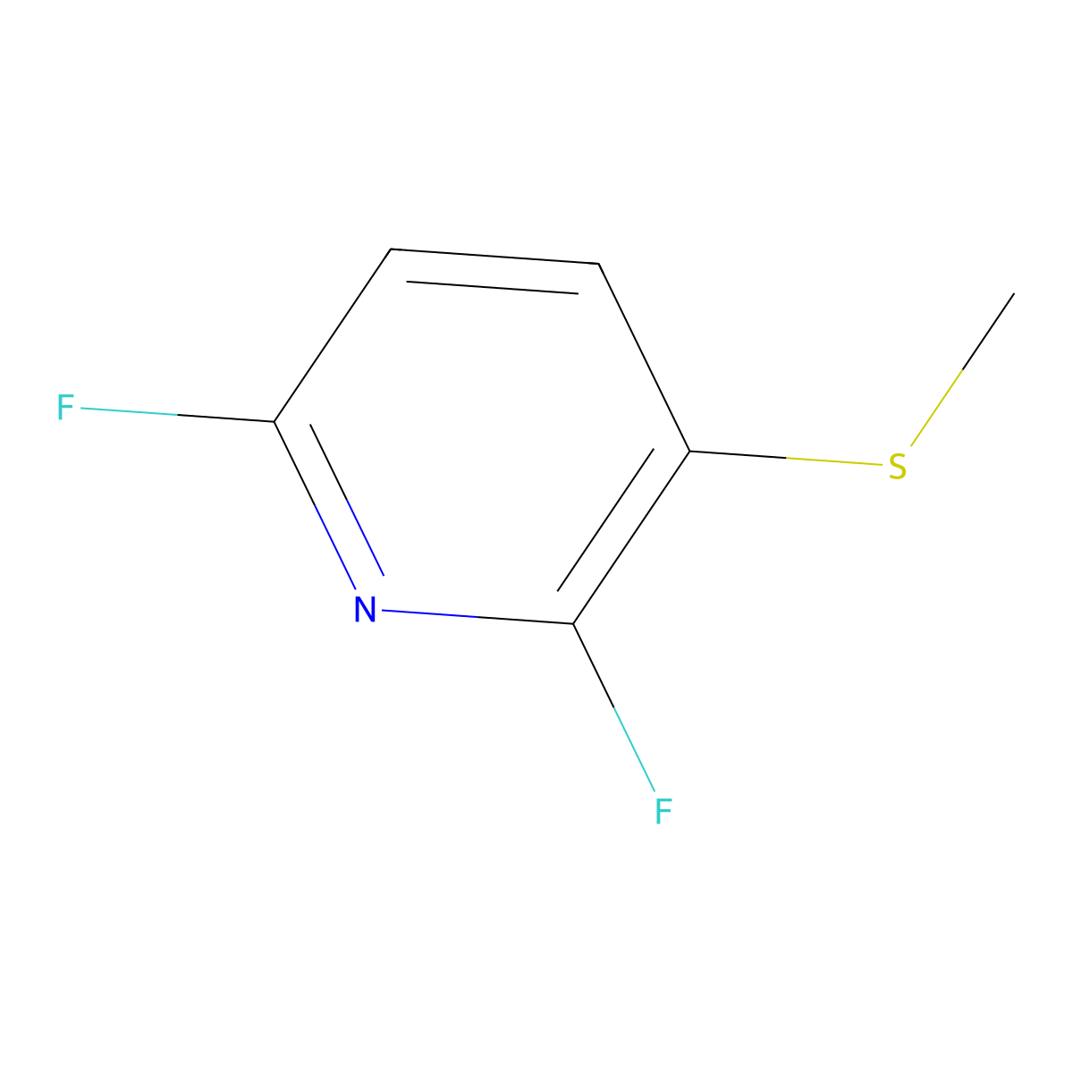 2,6-Difluoro-3-(methylthio)pyridine molecular structure, CAS 1820707-95-6